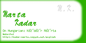 marta kadar business card
